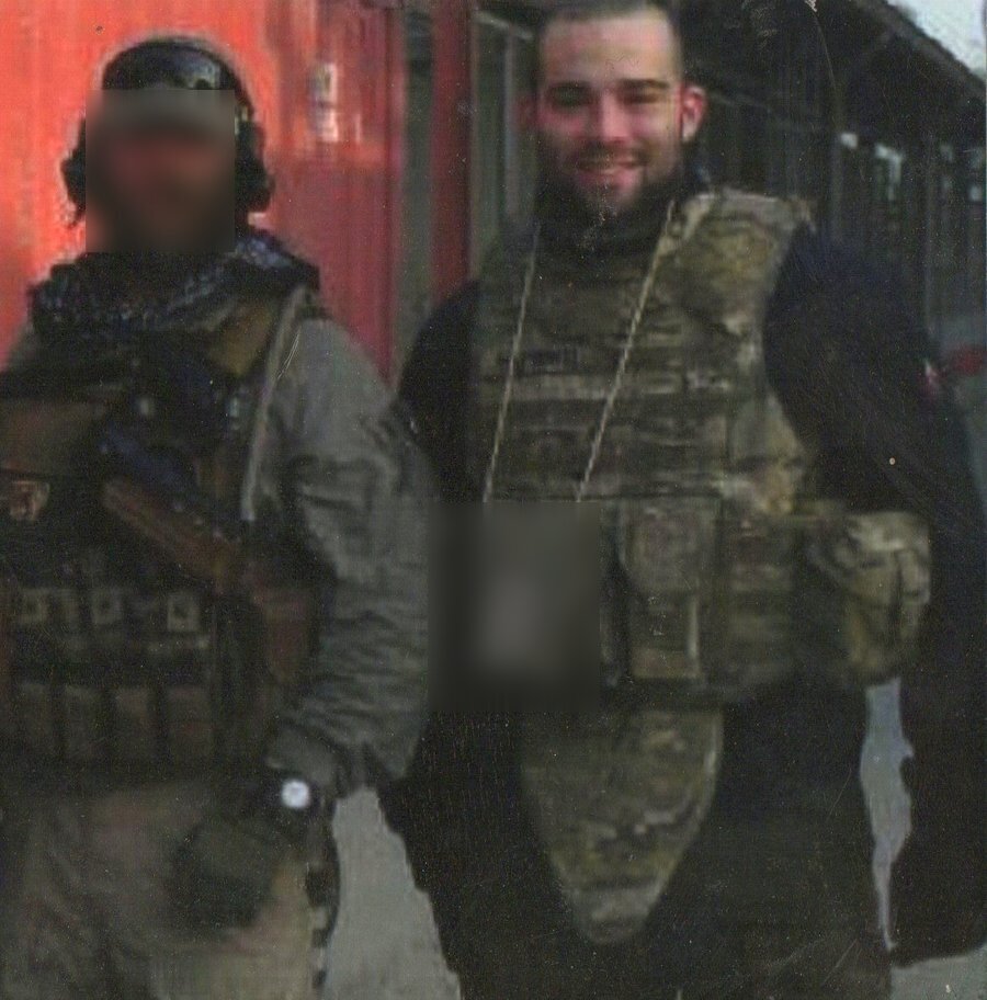 John Maravalli in deployed gear during active duty service